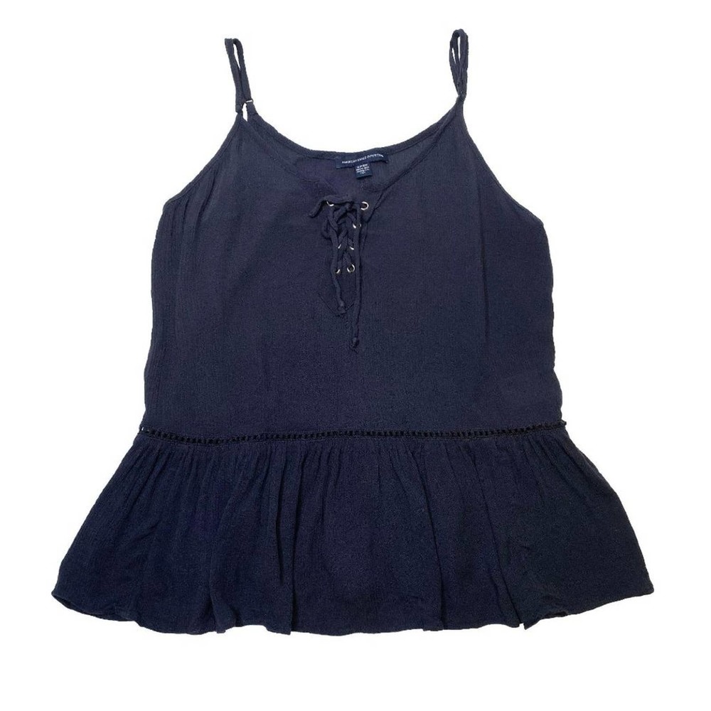 American Eagle Navy Spaghetti Strap Boho Top